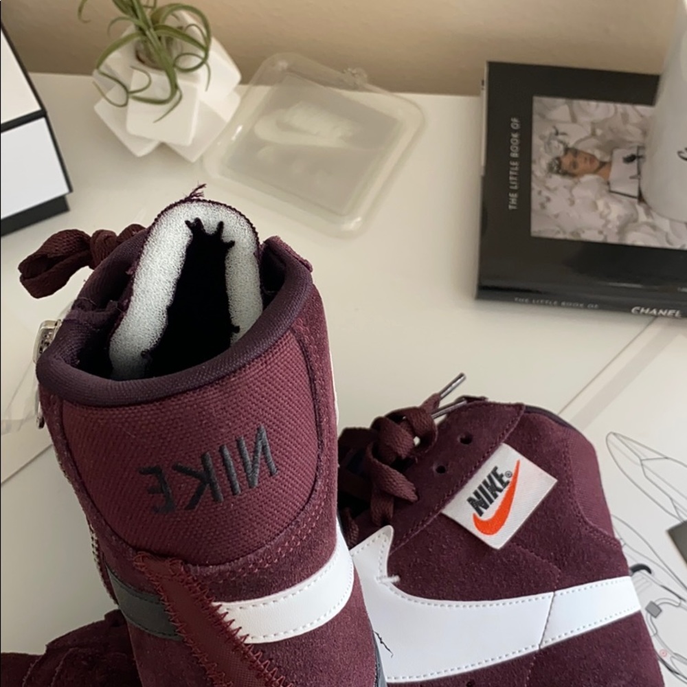 NWT Nike blazer mid rebel burgundy - Picture 7 of 9